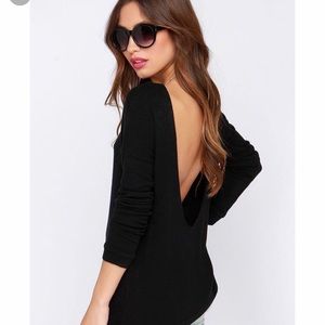 NWOT - LuLu’s Won’t Back Down Open Back Sweater